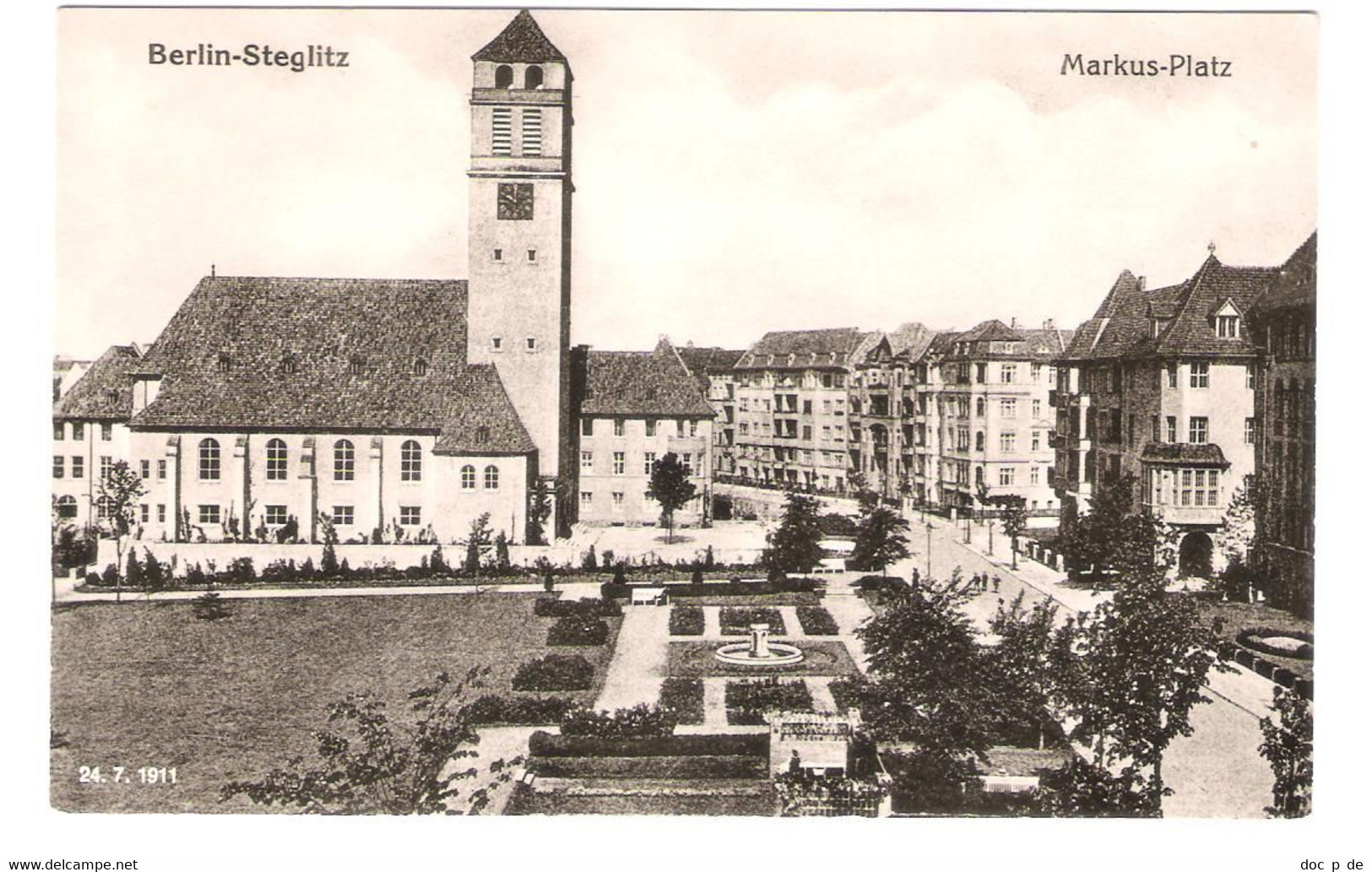 Deutschland - Berlin Steglitz - Markus Platz - Reprint Karte - Steglitz
