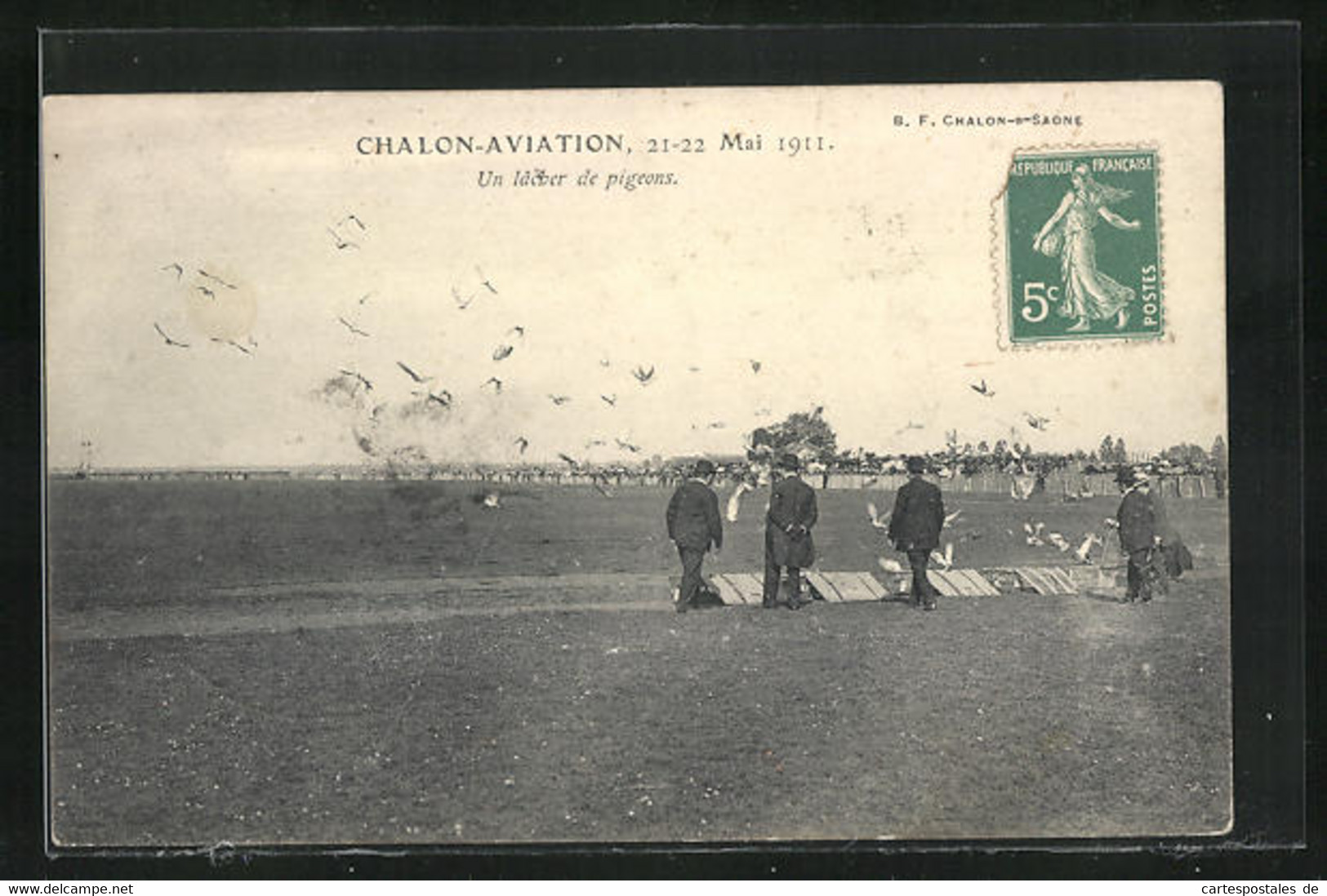 CPA Chalon, Aviation 1911, Un Lacher De Pigeons - Other & Unclassified