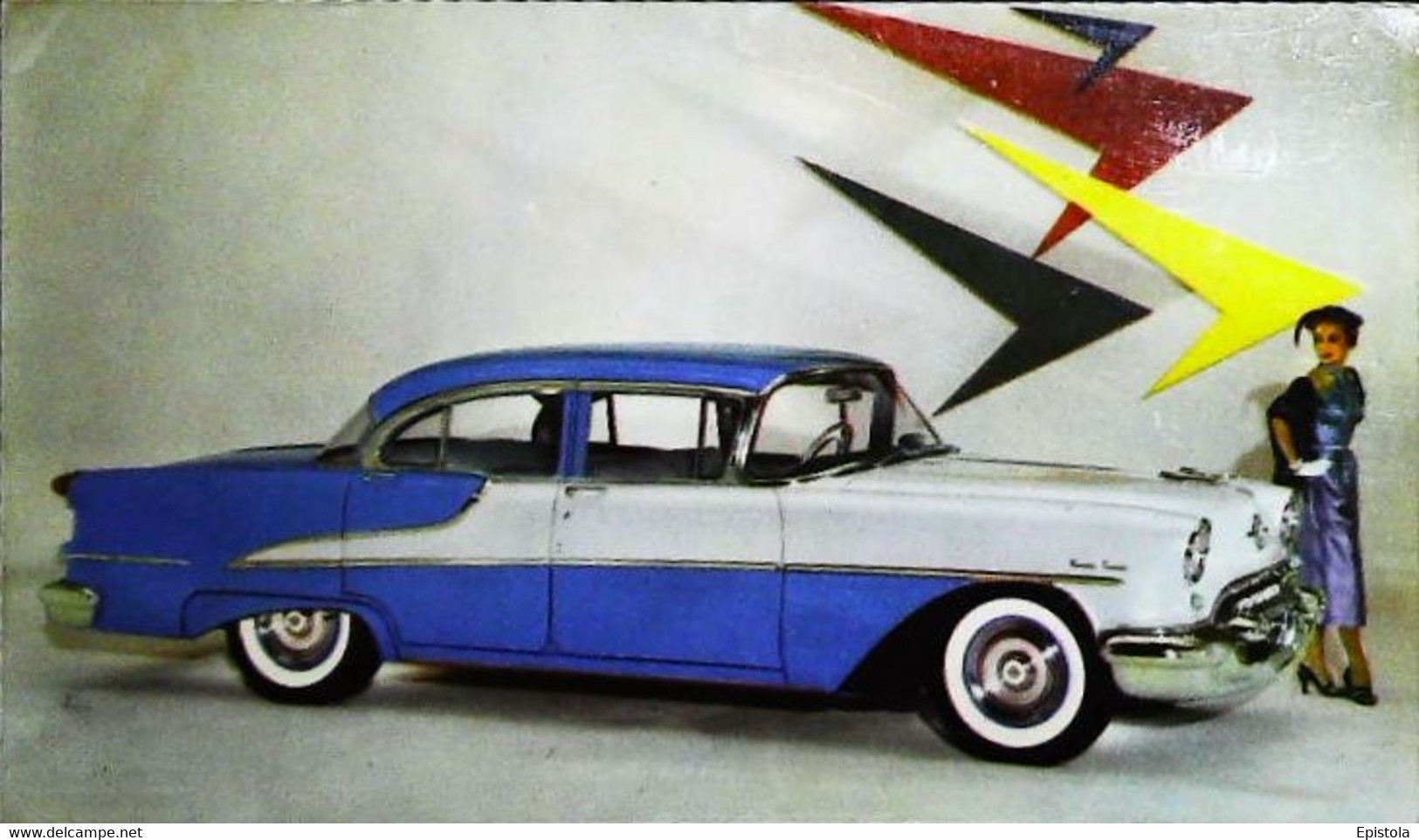 ► OLDSMOBILE 88 Sedan 1957  - Garage ROBERTSON  Missouri - Automobile Publicity  (Litho. U.S.A.) - Roadside - American Roadside