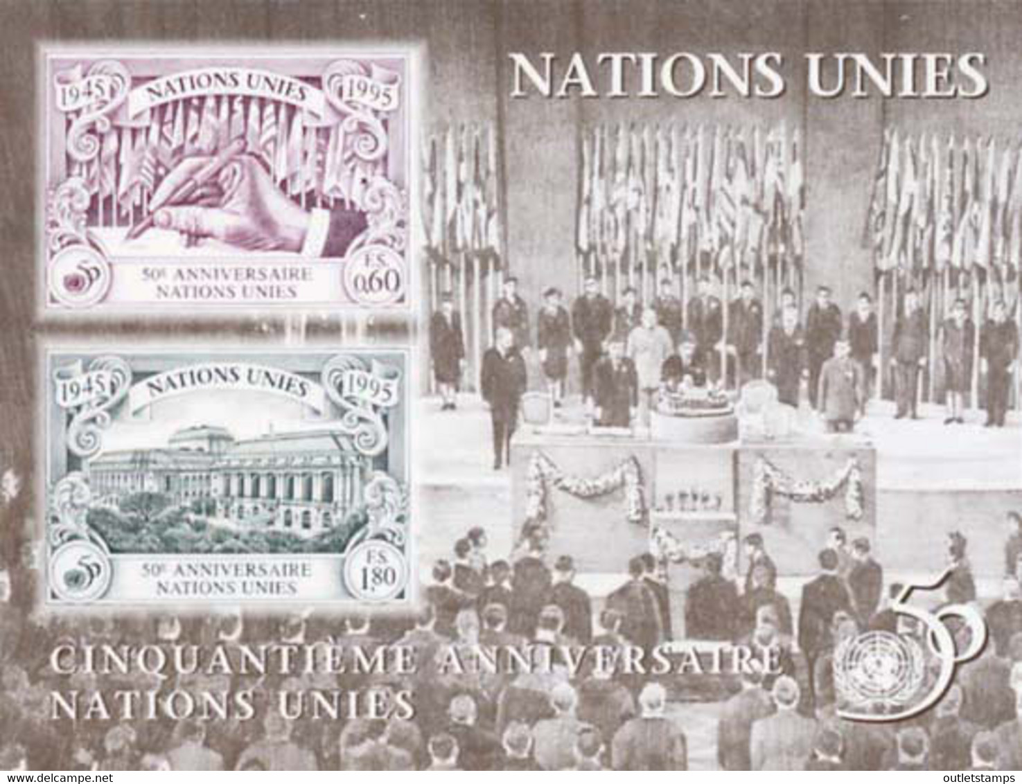 Ref. 110494 * NEW *  - UNITED NATIONS. Geneva . 1995. 50th  ANNIVERSARY OF THE UN. 50 ANIVERSARIO DE LA ONU - Altri & Non Classificati