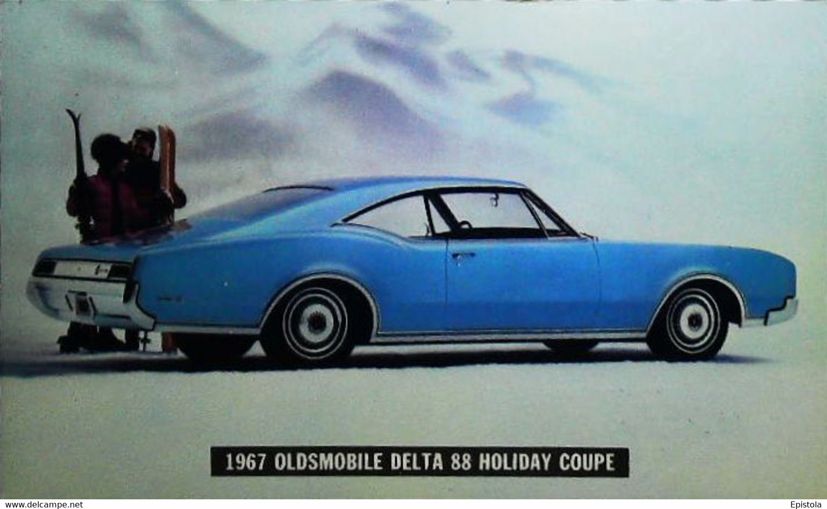 ► OLDSMOBILE Delta 88 Holiday Coupe  - HUMPHREY Garage ROCKFORD Illinois - Automobile Publicity (Litho. U.S.A.) Roadside - American Roadside