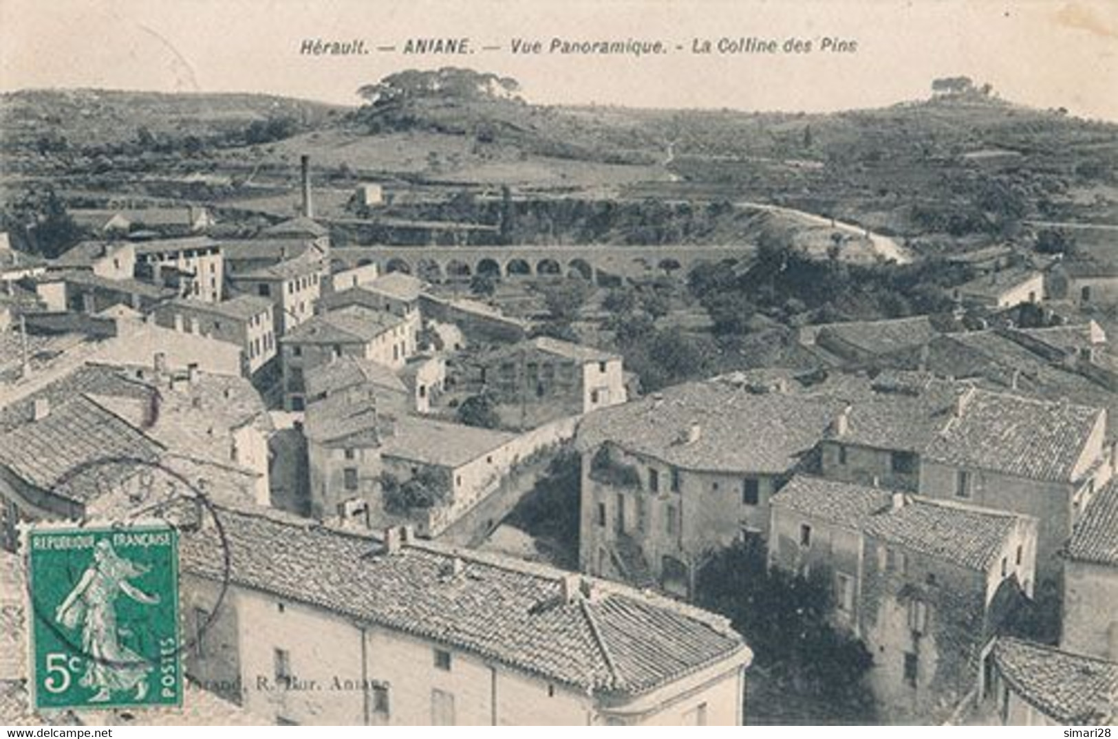 ANIANE - VUE PANORAMIQUE LA COLLINE DES PINS - Aniane