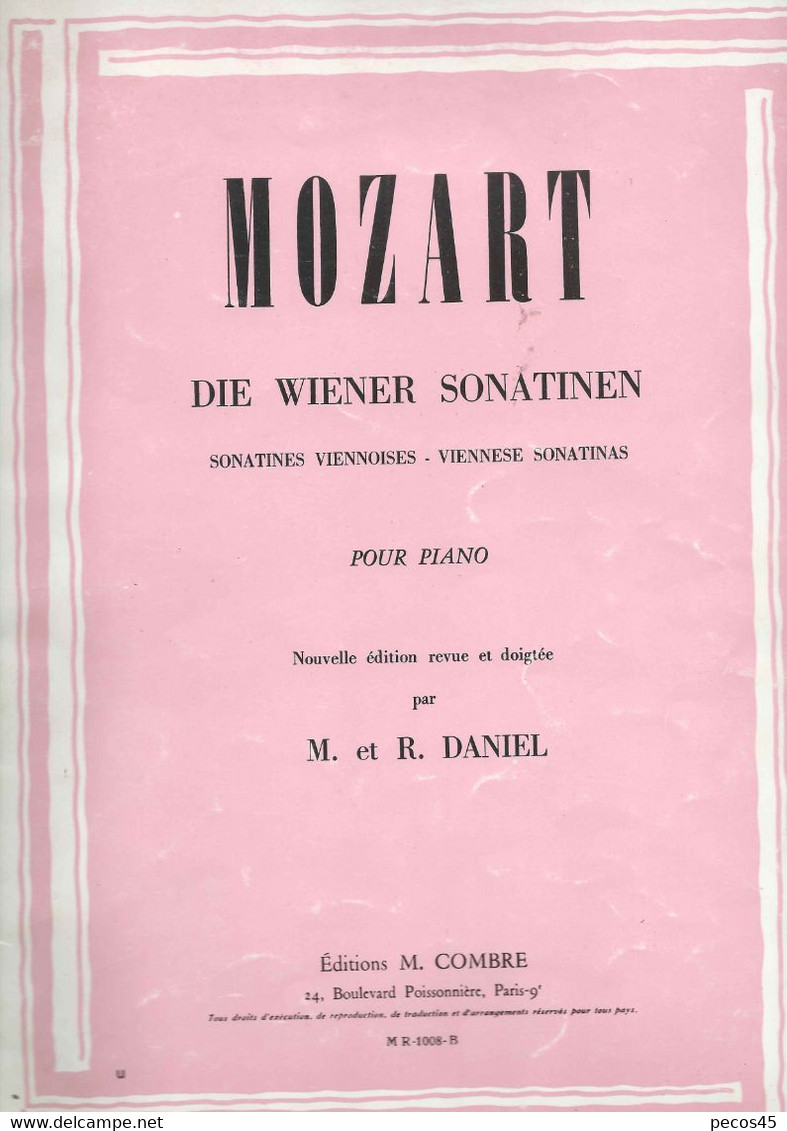 MOZART : Die Wiener Sonatinen (Sonatines Viennoises) Pour Piano - 1960. - M-O