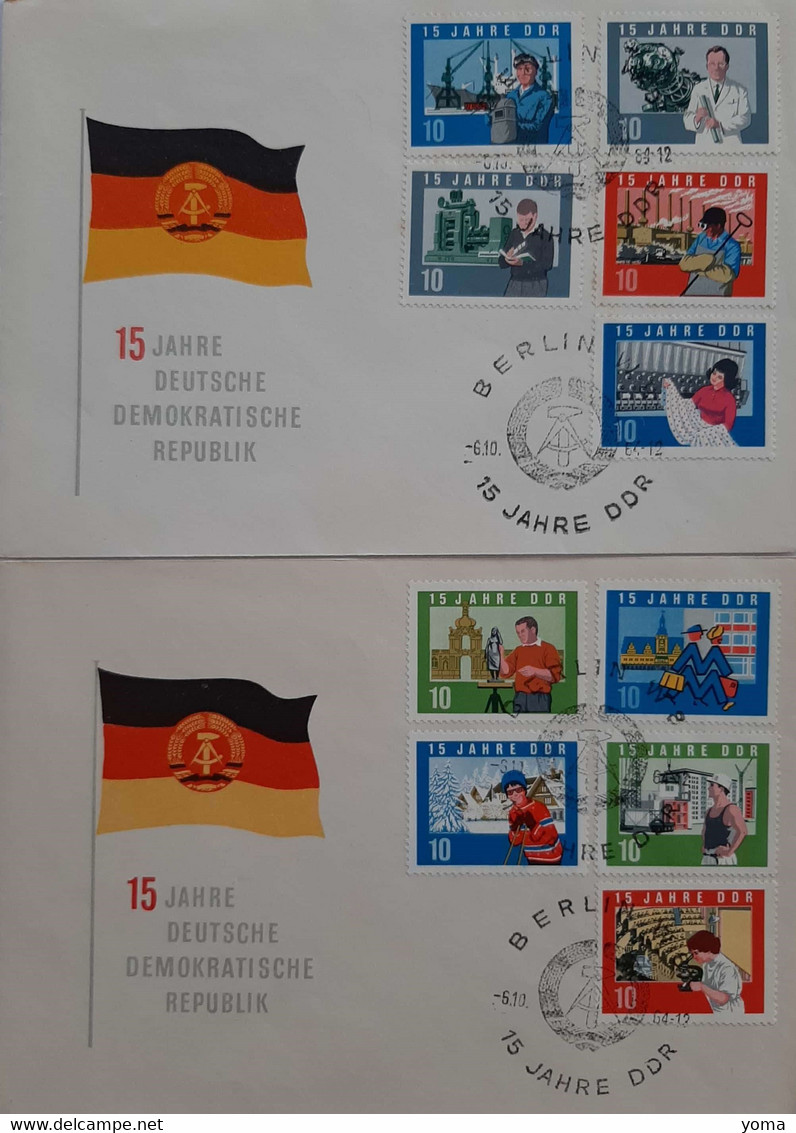 N° 762 à 776       15 Ans De La République Démocratique D' Allemagne - 1950-1970