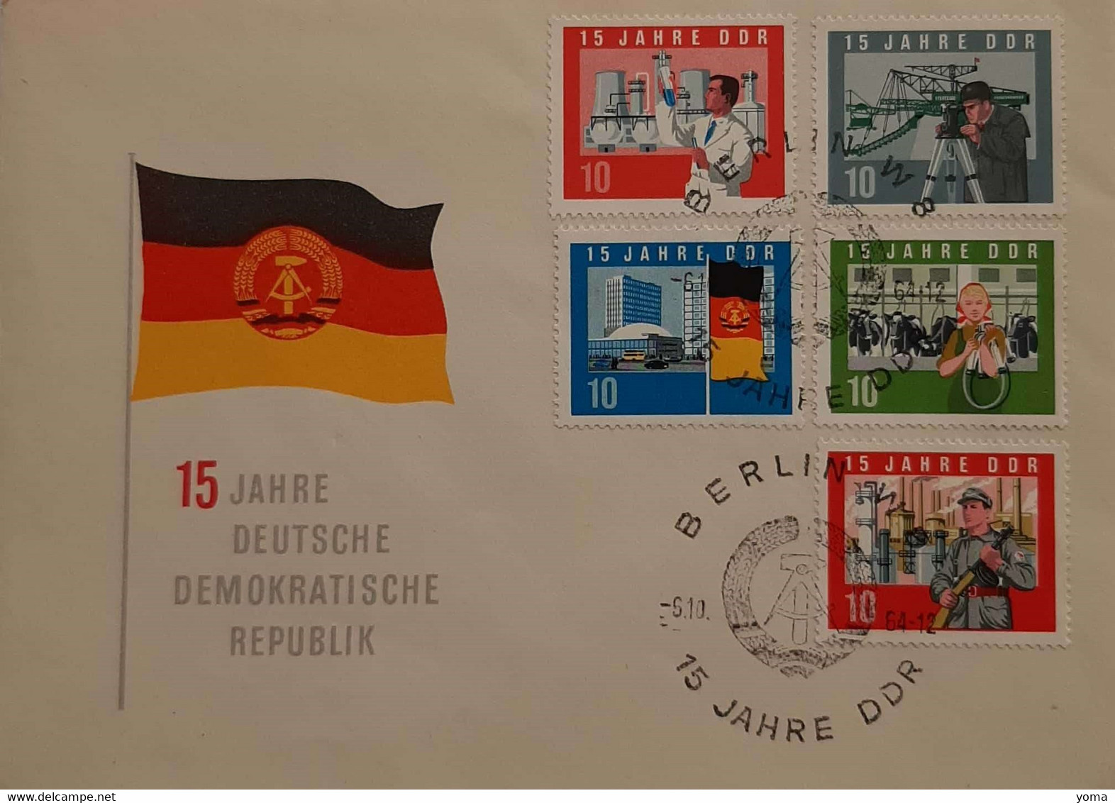 N° 762 à 776       15 Ans De La République Démocratique D' Allemagne - 1950-1970