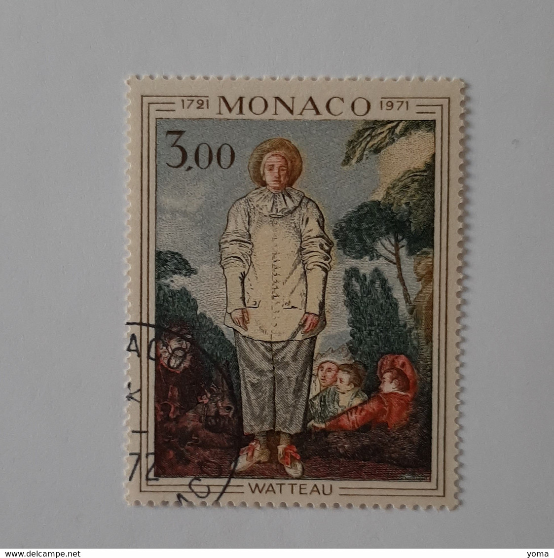 N° 878       Gilles  -  Watteau - Used Stamps