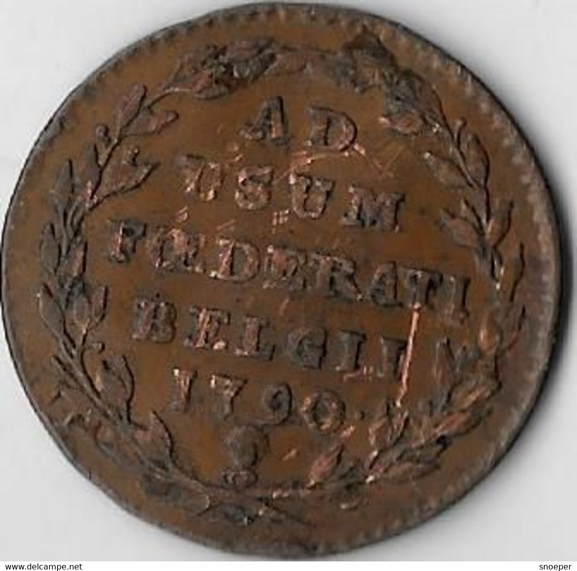 Austrian Netherlands Insurrection Coinage  2  Liards 1790   Km 45   Vf - Otros & Sin Clasificación