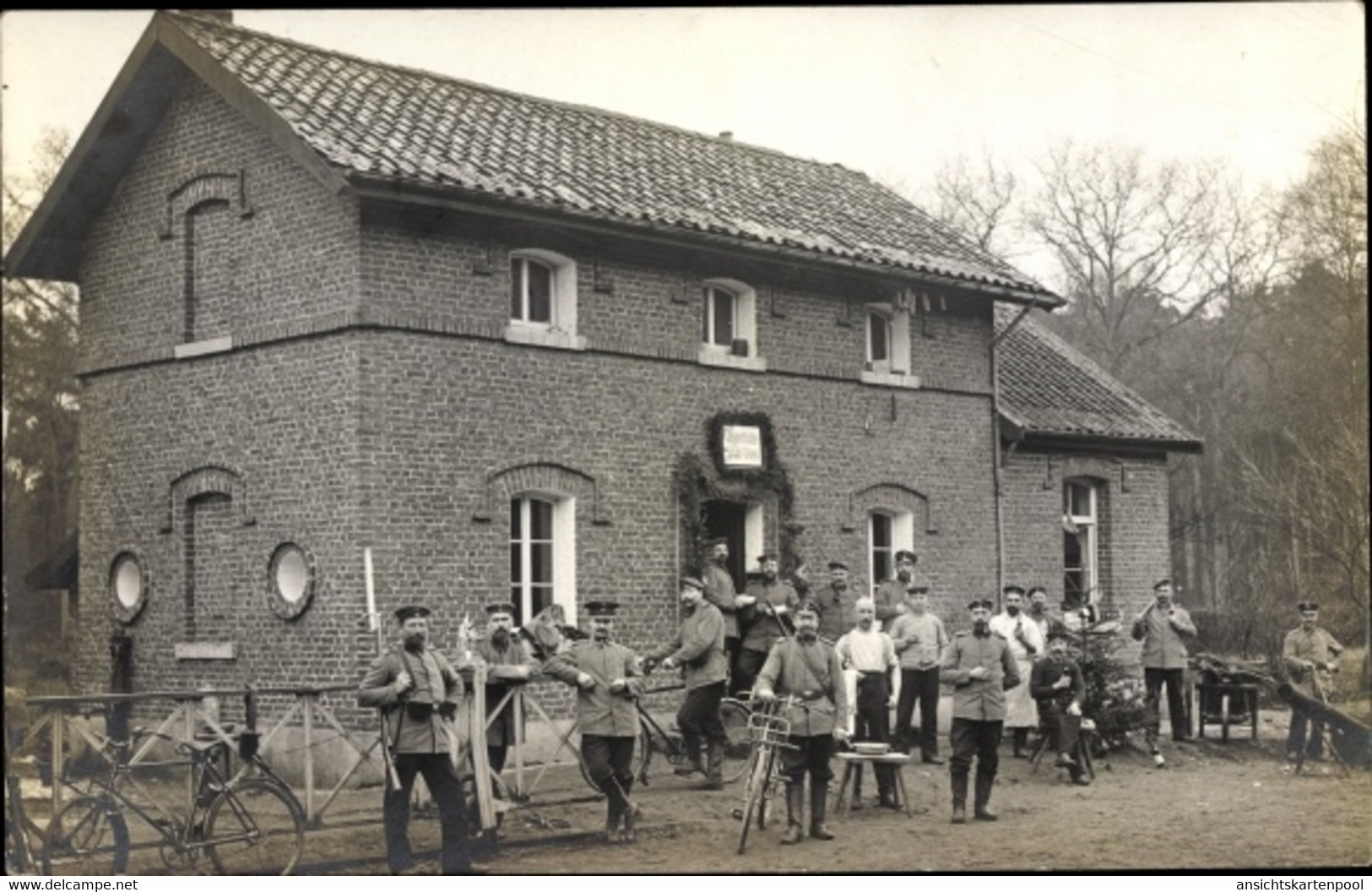 Photo CPA Elberfeld Wuppertal In Nordrhein Westfalen, Soldaten, Jägerhütte Wildwest - Altri & Non Classificati