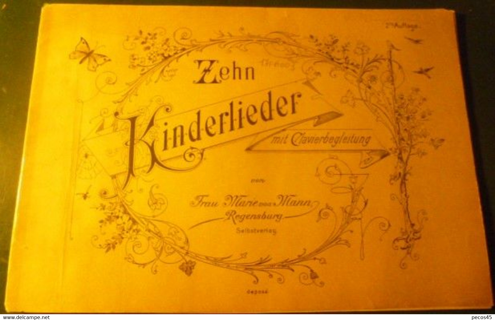 Zehn - Kinderlieder Mit Clavierbegleitung, Von Frau Marie Von Mann / Regensburg. - V-Z