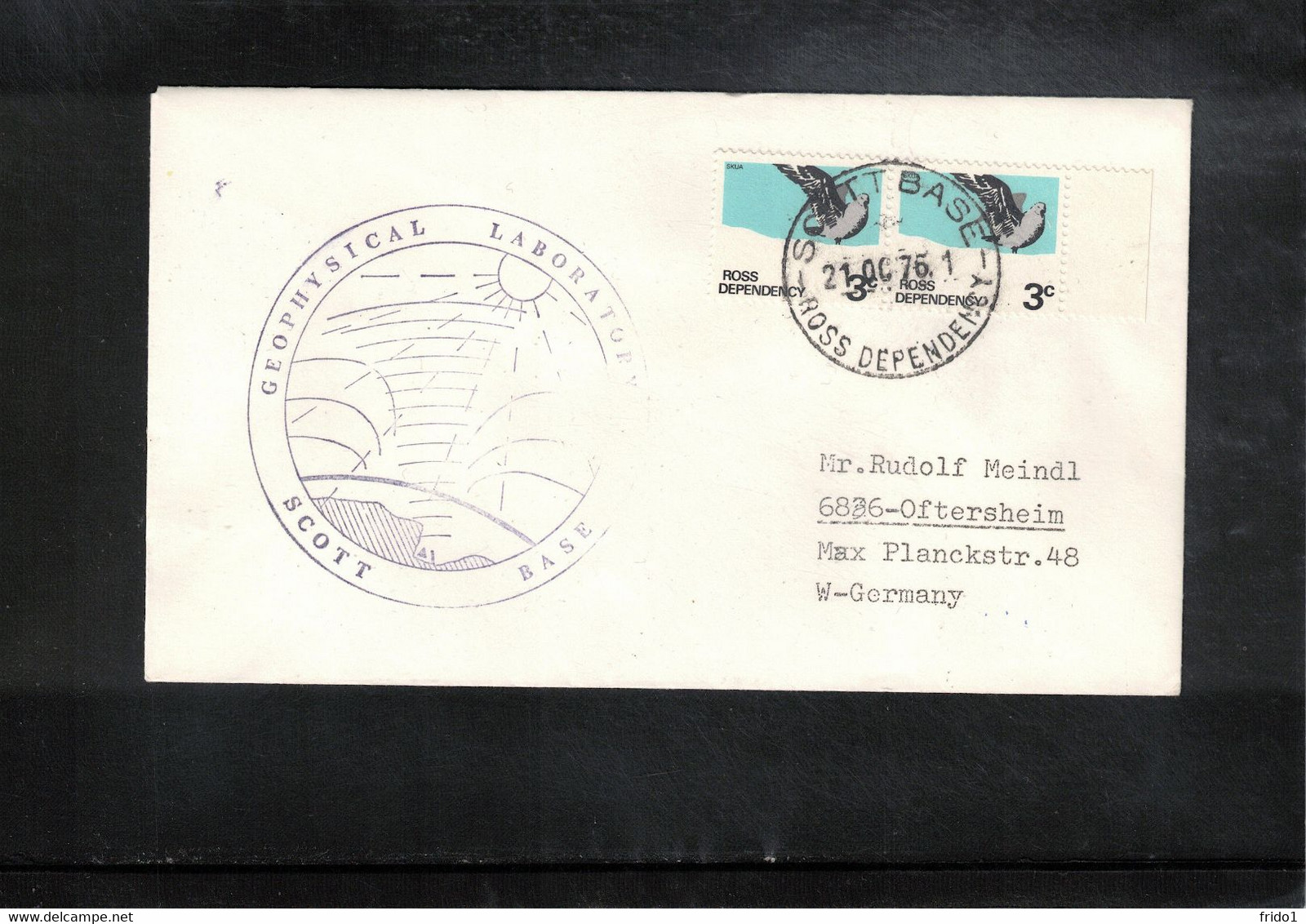 Ross Dependency 1976 Antarctica Scott Base Geophysical Laboratory Interesting Letter - Covers & Documents