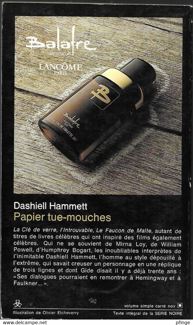 Papier Tue-mouches Par Dashiell Hammett - Carré Noir N°343 - NRF Gallimard