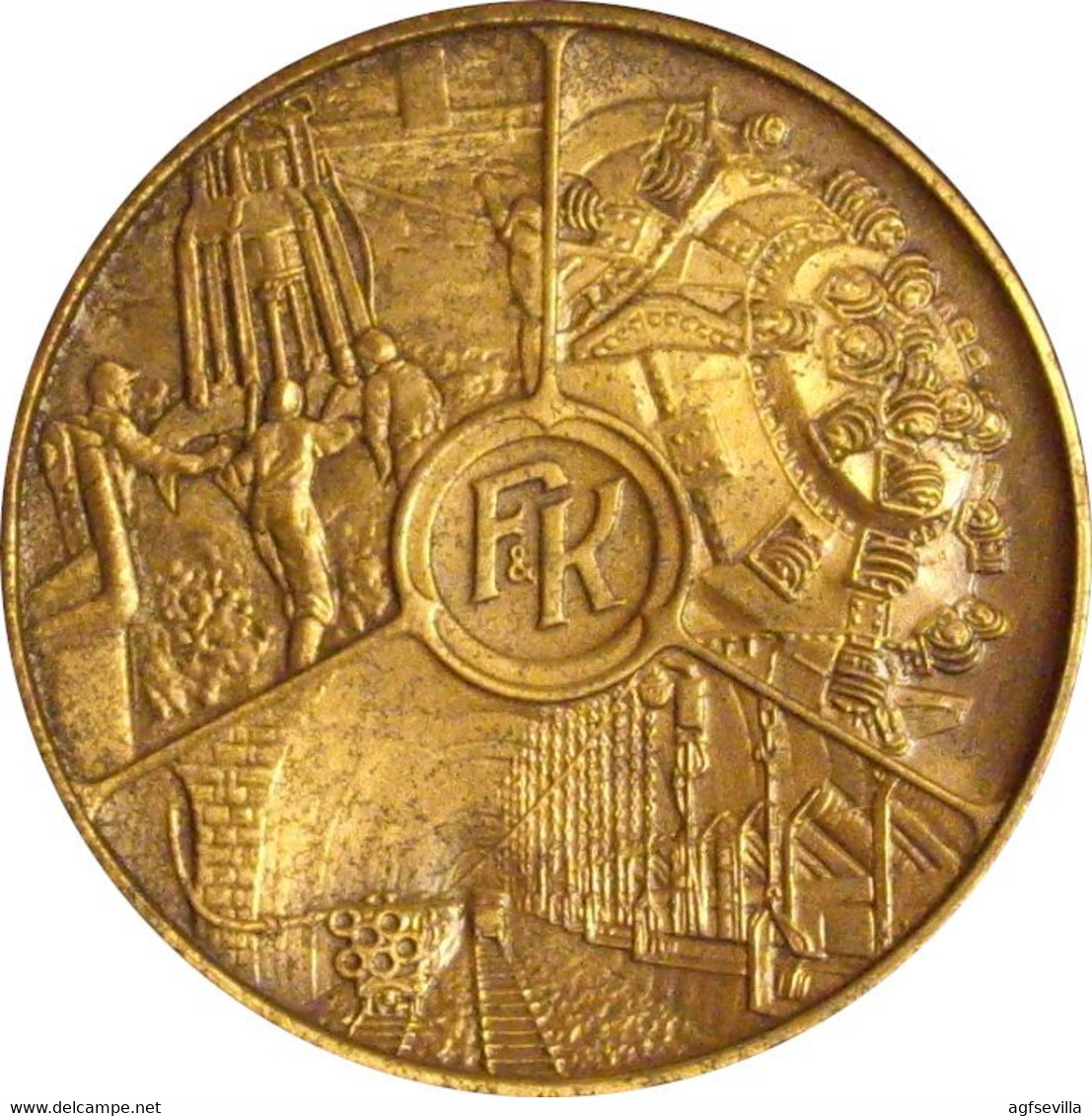 ALEMANIA. MEDALLA 100 ANIVERSARIO FRÖLICH KLÜPFEL. 1.985. BRONCE. GERMAN MEDAL - Professionali/Di Società