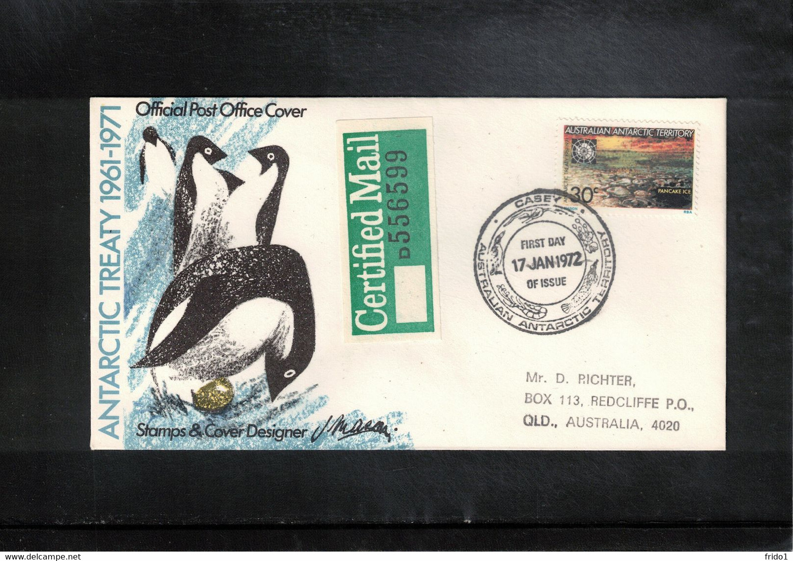 Australian Antarctic Territory 1972 Base Casey Interesting Letter FDC - Other & Unclassified