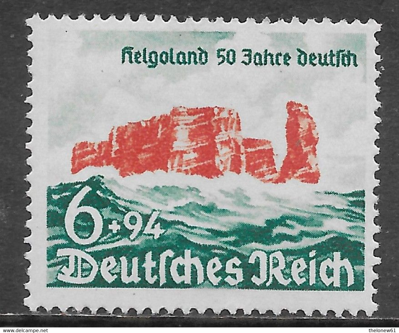 Germania Deutsches Reich 1940 Helgoland Mi N.750 MH * - Unused Stamps