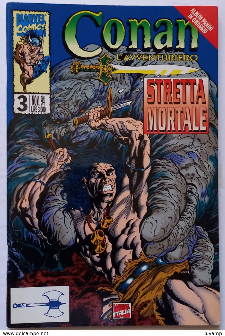 CONAN IL GUERRIERO - N 3   -MARVEL COMICS  NOVEMBRE 1994 ( CART 74) - Super Héros