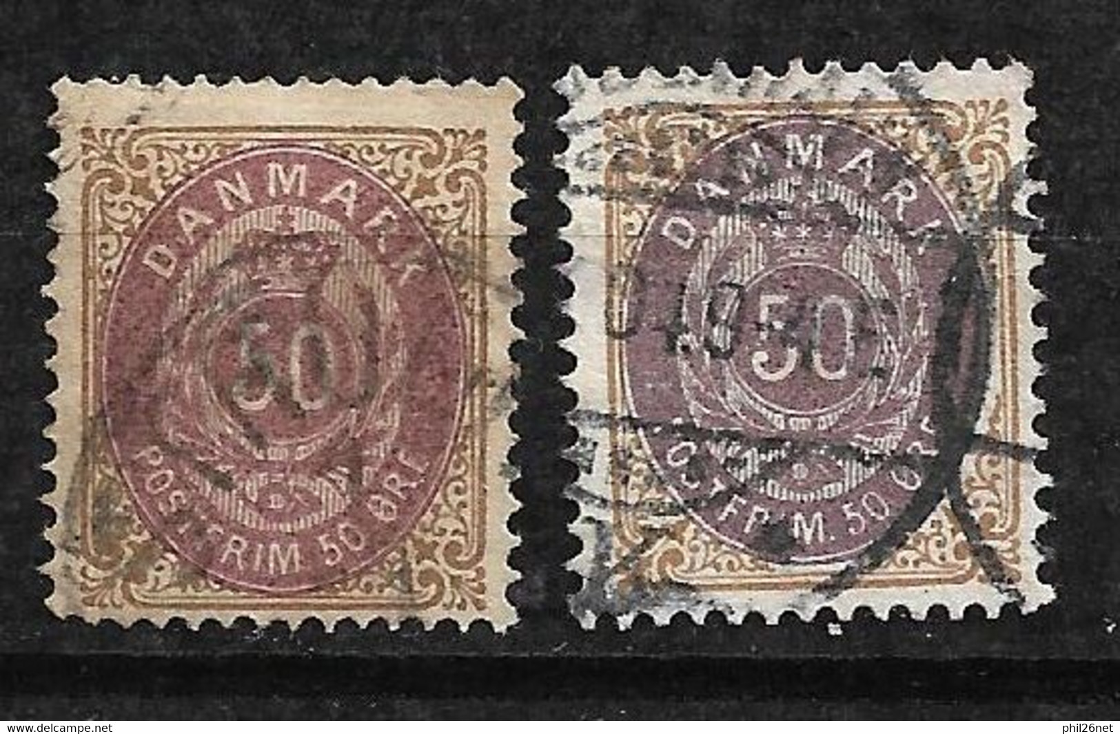 Danemark  N° 28 Et 28a  Oblitérés B/TB       Les Moins Cher Du Site       - Used Stamps