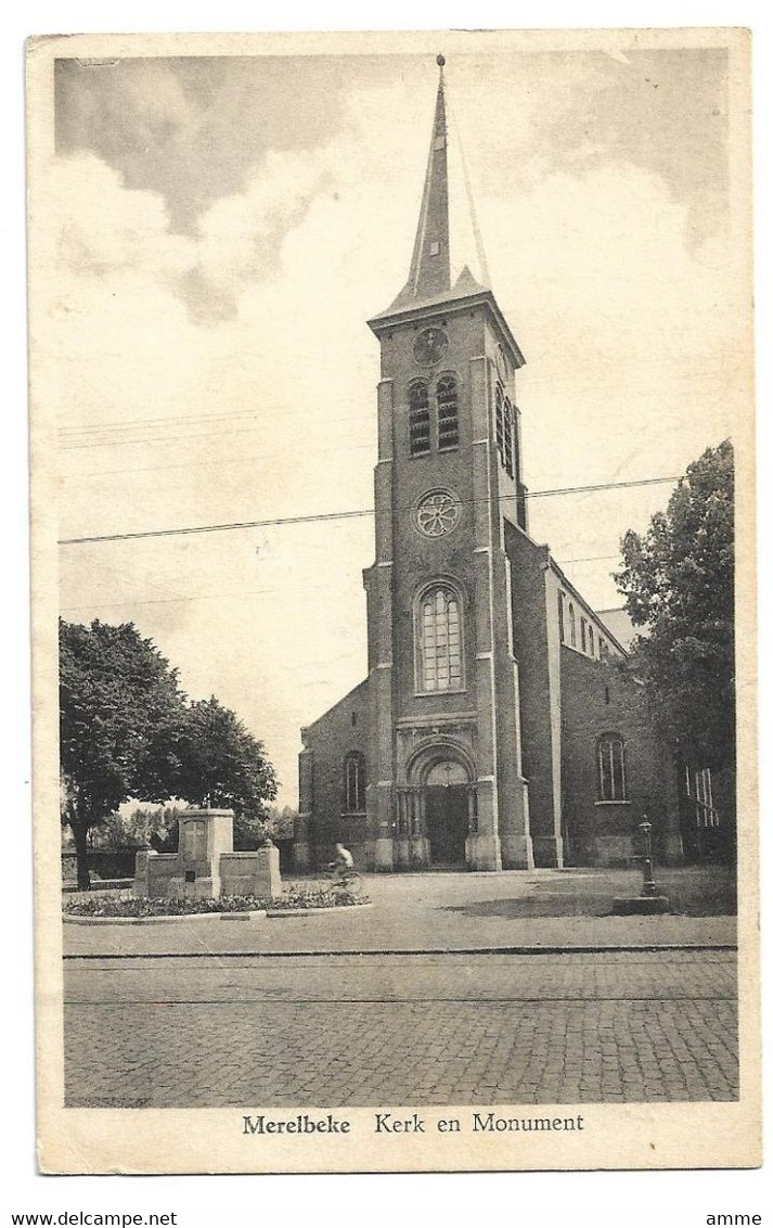 Merelbeke   *  Kerk En Monument - Merelbeke