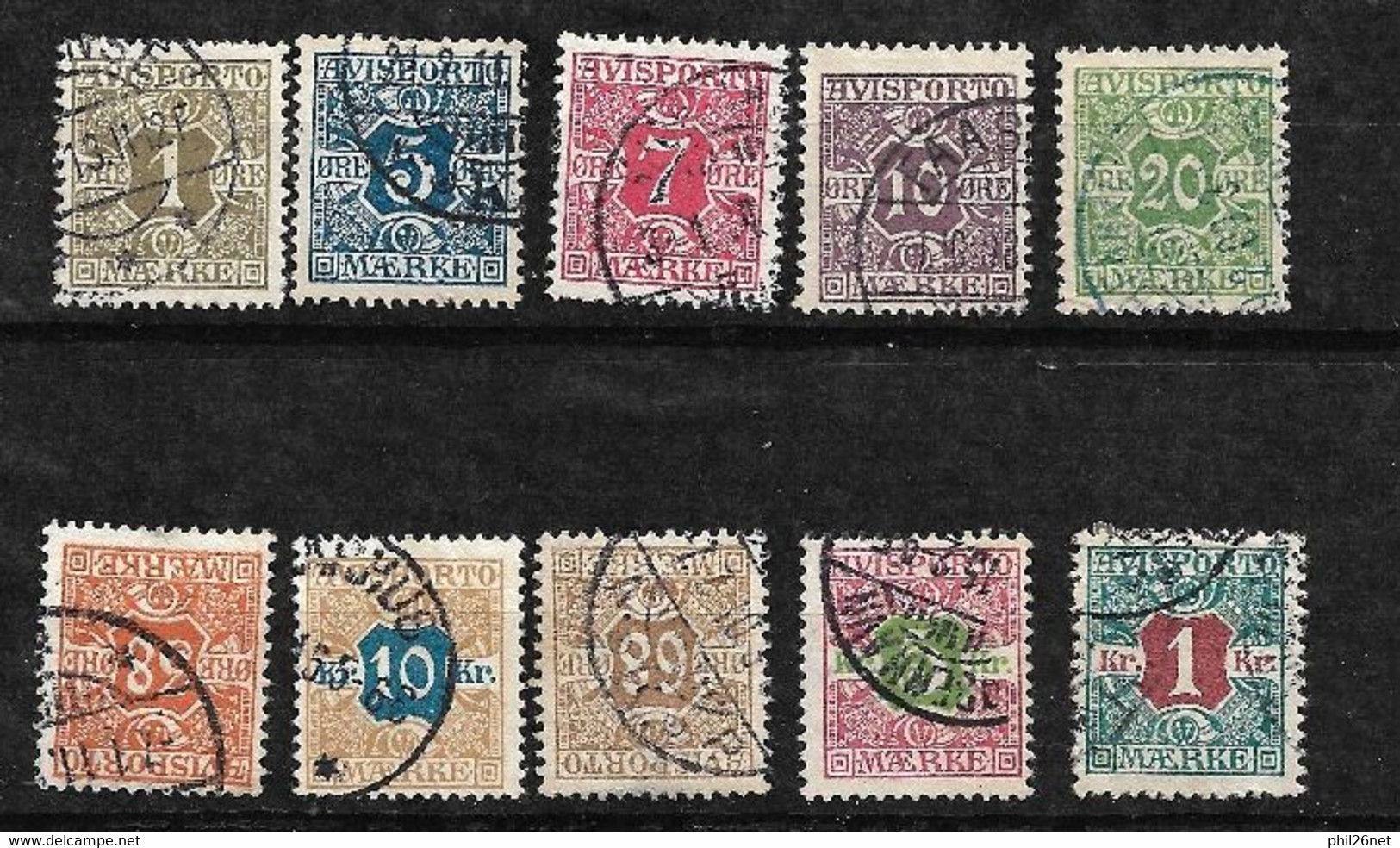 Danemark  Journaux N° 1 à 10     Oblitérés   B/TB       Le Moins Cher Du Site       - Used Stamps