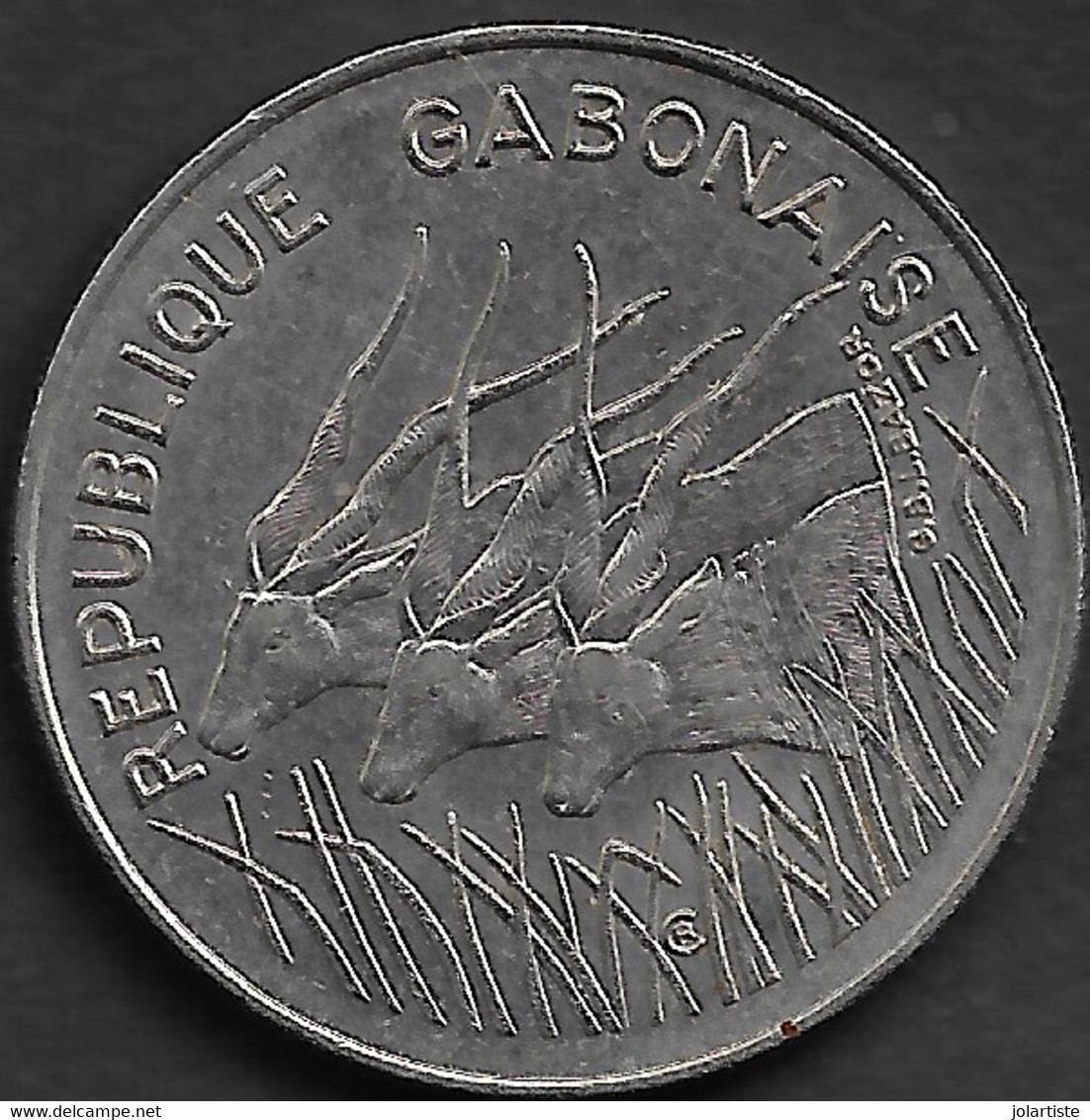 Monnaie GABON 100 FRANCS  1977 25 Mm Diametre Plat02 - Gabon