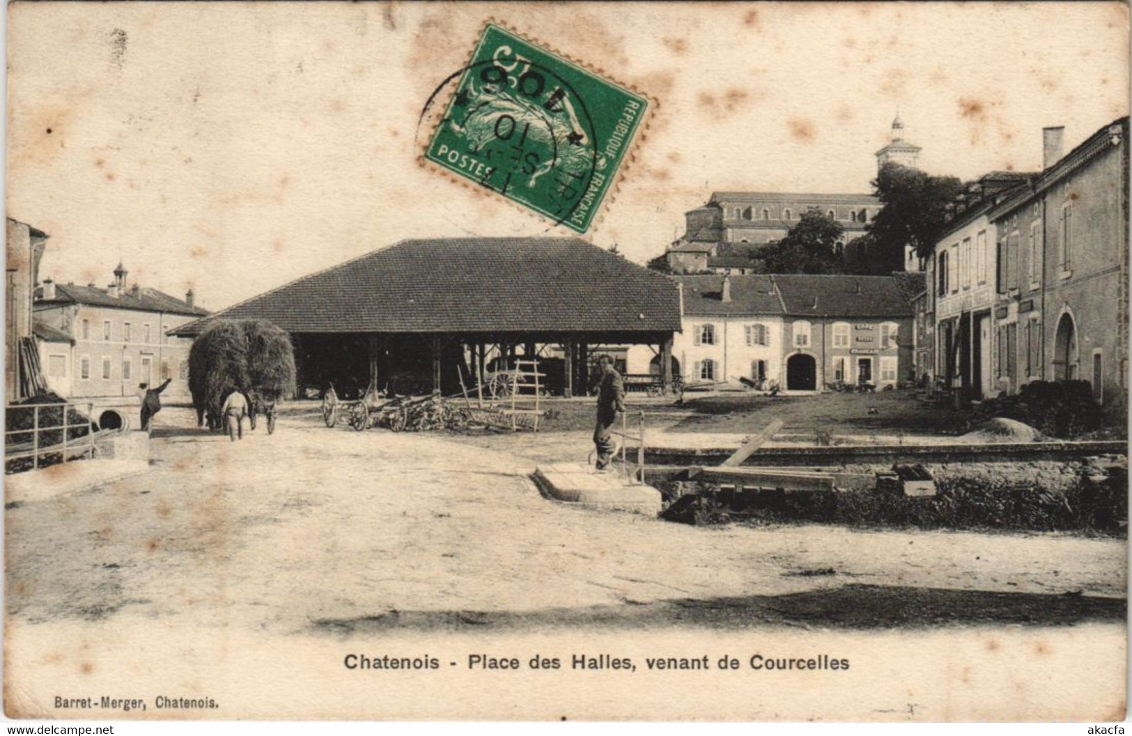CPA CHATENOIS - Place Des Halles Venant De Courcelles (119065) - Chatenois