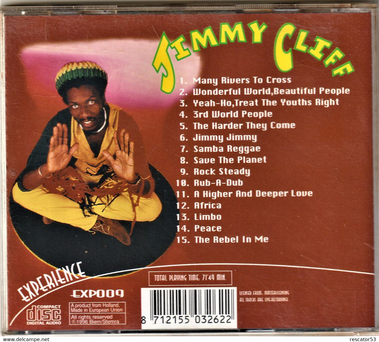 CD Jimmy Cliff Expérience - Reggae