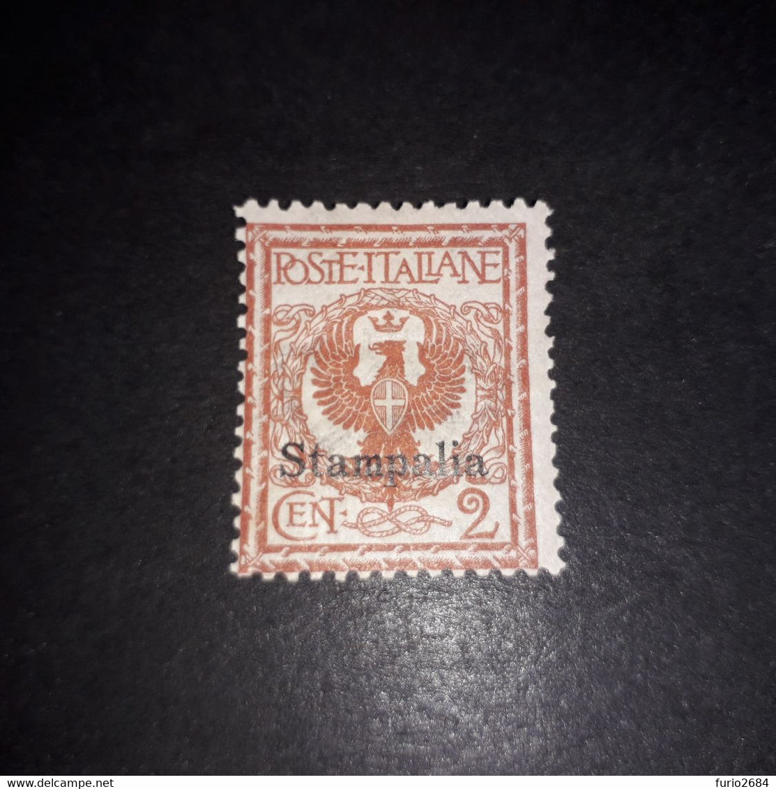 PL2437 REGNO D'ITALIA COLONIE ITALIANE EGEO STAMPALIA 1912 FRANCOBOLLI D'ITALIA SOPRASTAMPA 2 C. "X" - Egée (Stampalia)