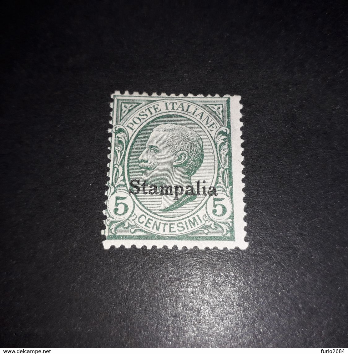 PL2438 REGNO D'ITALIA COLONIE ITALIANE EGEO STAMPALIA 1912 FRANCOBOLLI D'ITALIA SOPRASTAMPA 5 C. "XX" - Ägäis (Stampalia)