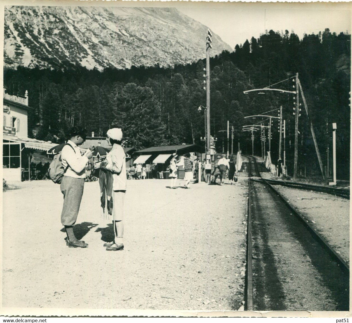 SUISSE / SWIZERLAND - Saint Moritz : Photo 1929 - N° 5 - " En Gare De Morteratsch " - Sankt Moritz