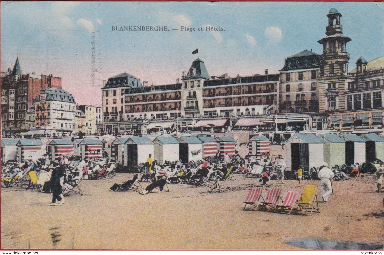 Blankenberge Blankenberghe 1932 Plage Et Hotels (In Goede Staat) - Blankenberge