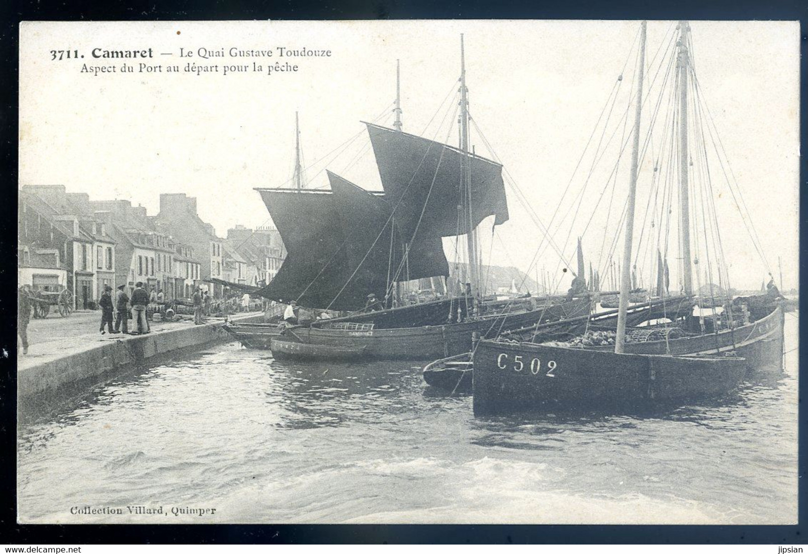 Cpa Du 29 Camaret Le Quai Gustave Toudouze , Aspect Du Port Au Départ De La Pêche   AVR20-50bis - Camaret-sur-Mer