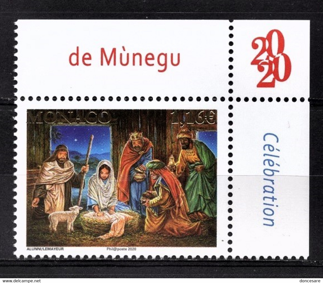 MONACO 2020 - Y.T. N° 3256 /  NOËL 2020 - NEUF ** - Unused Stamps