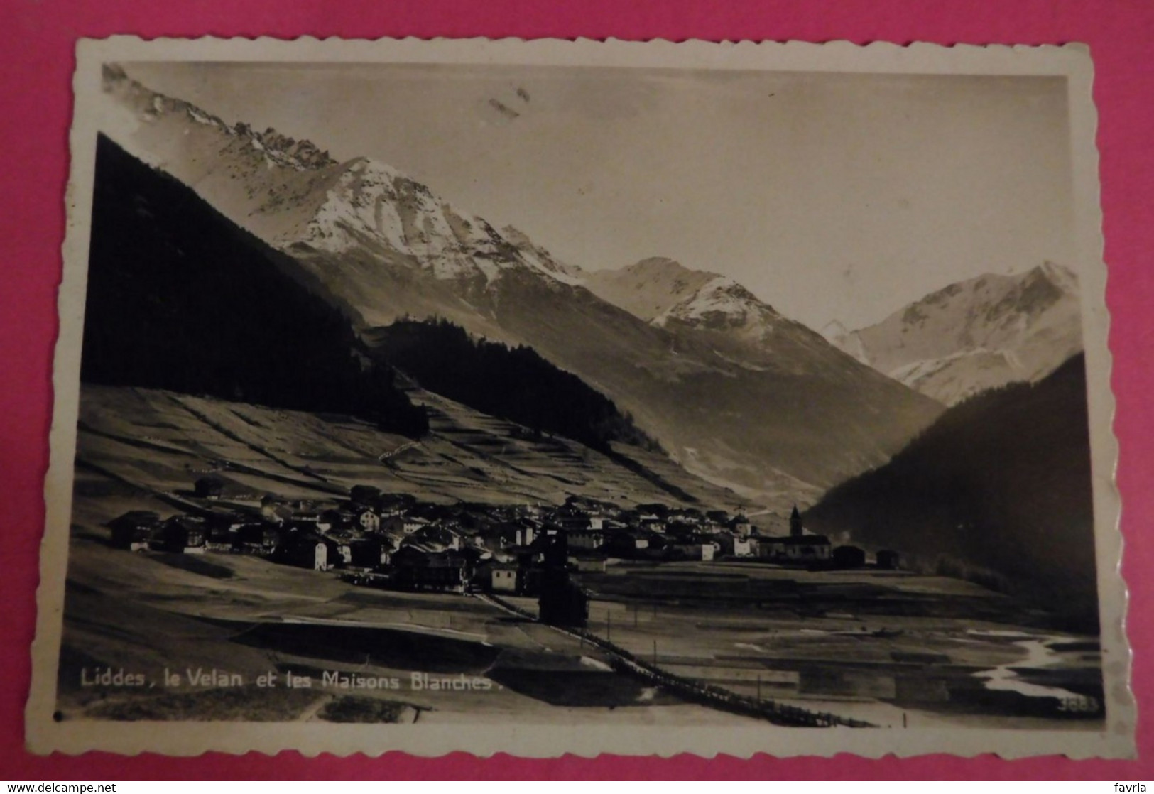 LIDDES, Le Velan Et Les Maisons Blanches  (suisse)    # Cartolina Viaggiata 27.8.1937 , Destinazione Torino - Liddes