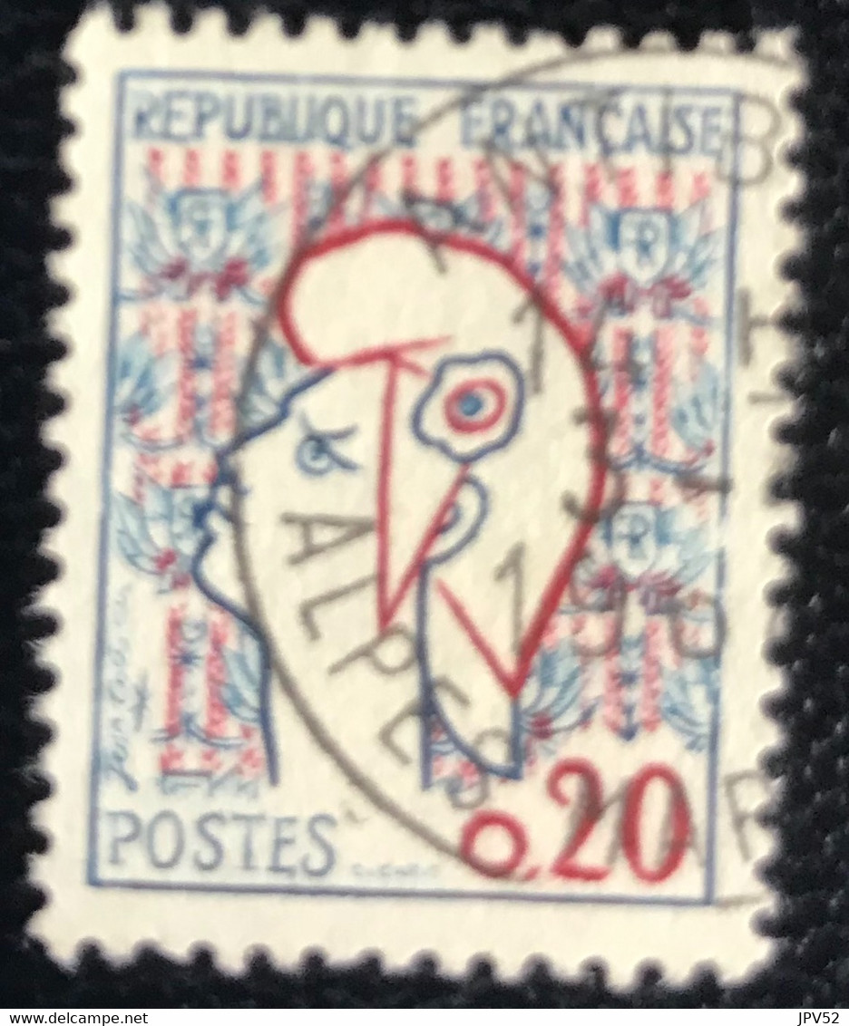 République Française - P4/14 - (°)used - 1961 - Michel 1335 - Marianne - 1961 Marianne (Cocteau)