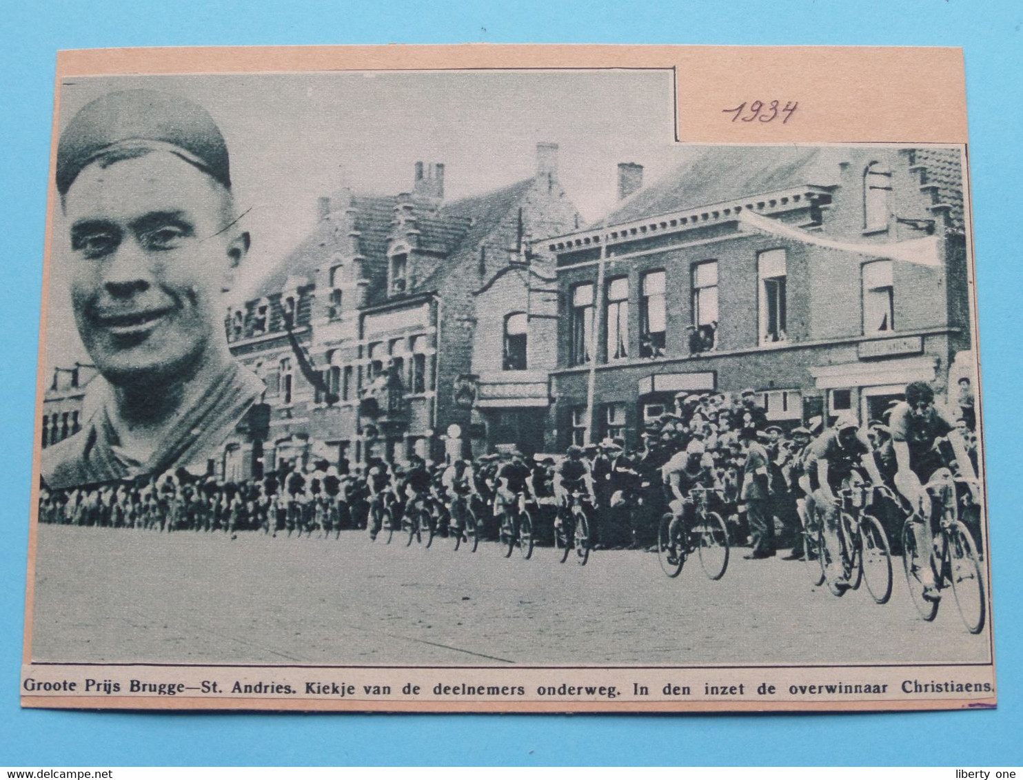 BRUGGE - St. ANDRIES Grote Prijs ( Winnaar CHRISTIAENS ) 1934 ( Zie Foto Voor Detail ) KRANTENARTIKEL ! - Cyclisme