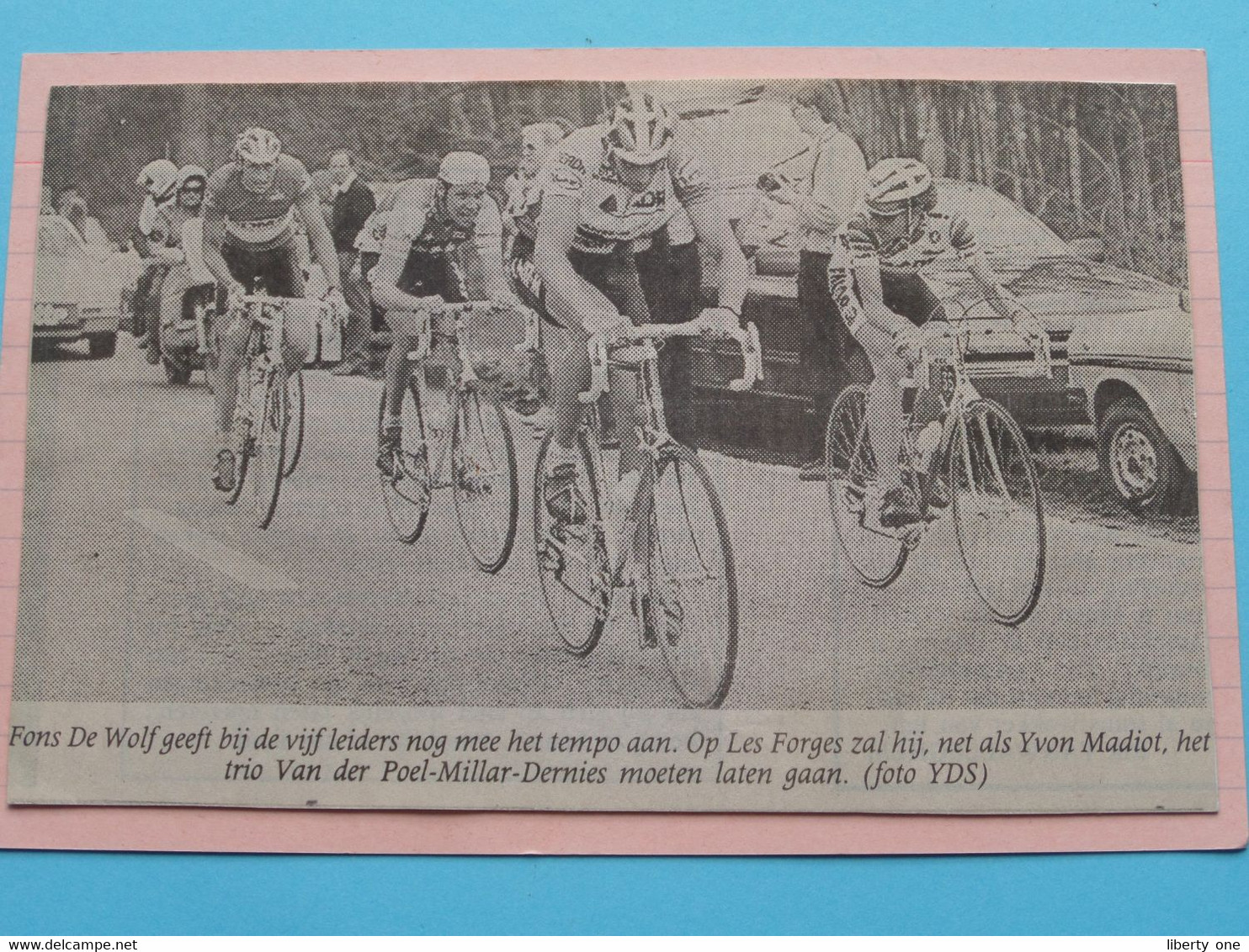 Fons DE WOLF / MADIOT En Het Trio Van Der POEL-MILLAR-DERNIES / 19?? ( Zie Foto Voor Detail ) KRANTENARTIKEL ! - Cyclisme