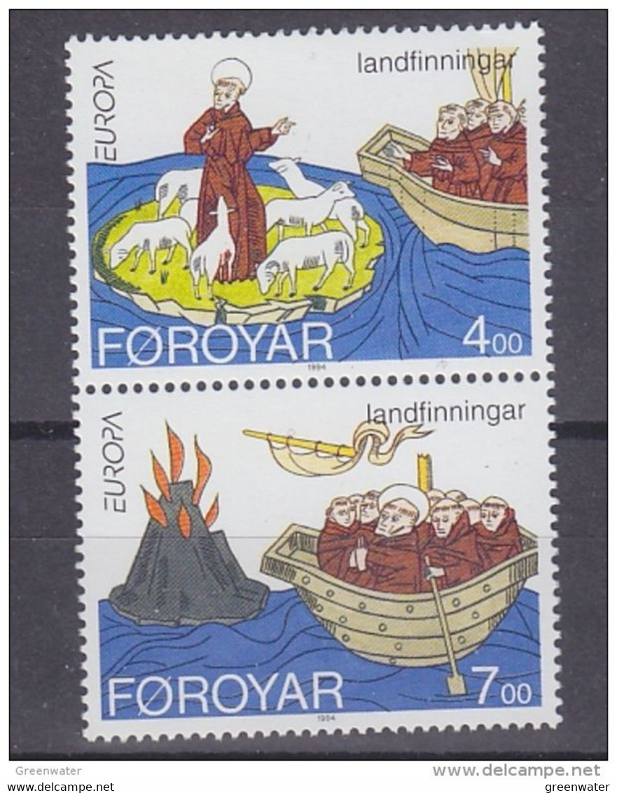 Europa Cept 1994 Faroe Islands 2v From M/s ** Mnh (50905B) - 1994