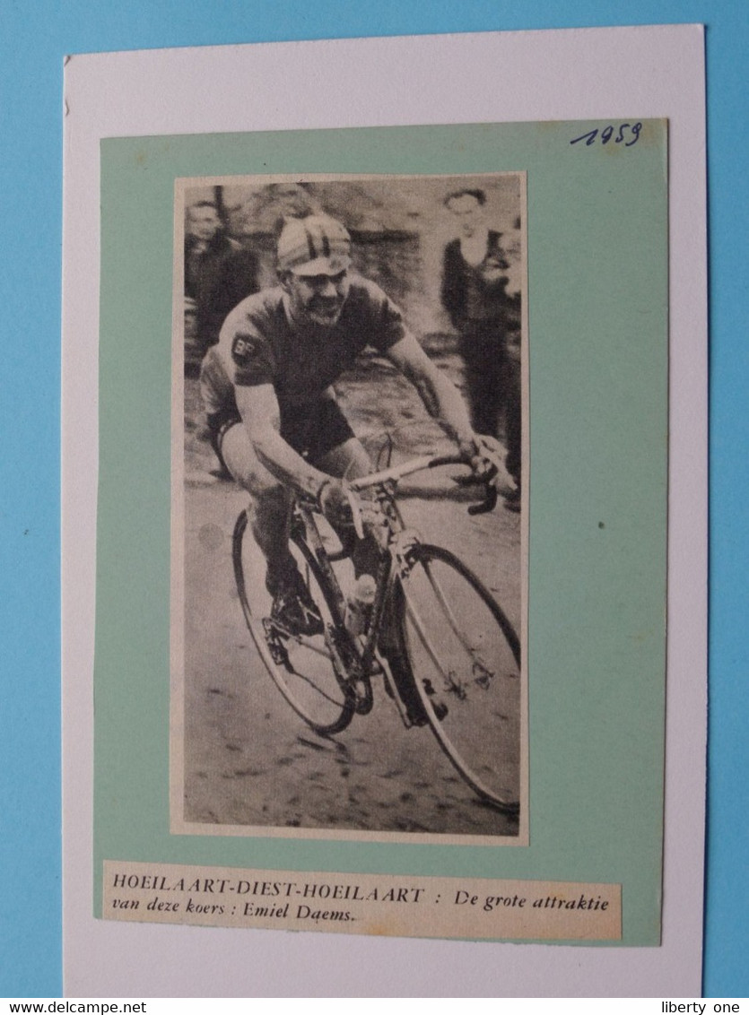 HOEILAART-DIEST-HOEILAART Attraktie V/d Koers : EMIEL DAEMS / 1959 ( Zie Foto Voor Detail ) KRANTENARTIKEL ! - Cyclisme
