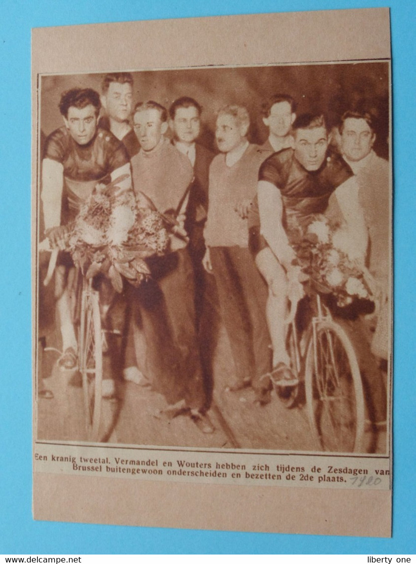 VERMANDEL En WOUTERS Zedagen Van BRUSSEL ( 2de Plaats ) 1920 ( Zie Foto Voor Detail ) KRANTENARTIKEL ! - Cyclisme