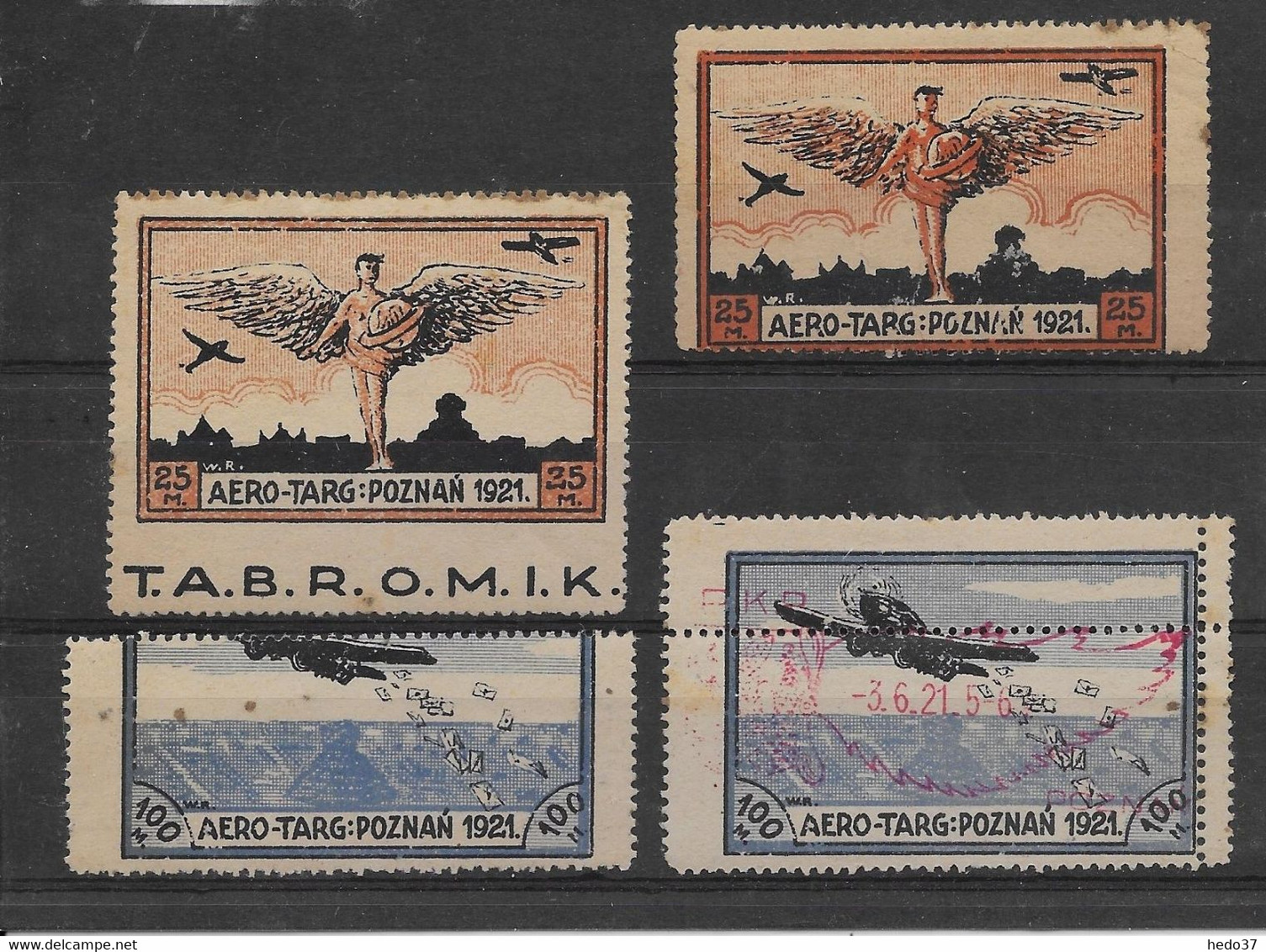Pologne Poste Aérienne - Poznan 1921 - Variétés - Rousseurs - B/TB - Unused Stamps
