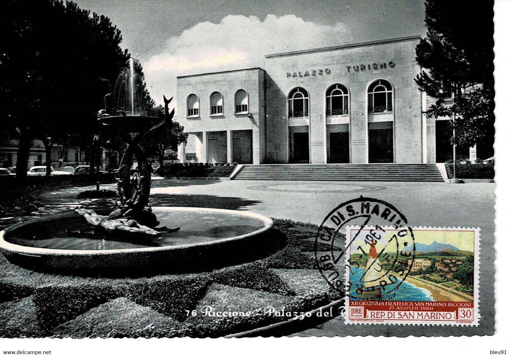 CARTE MAXIMUM SAINT MARIN 1960 International Stamps Exhibition San Marino - Riccione - Lettres & Documents