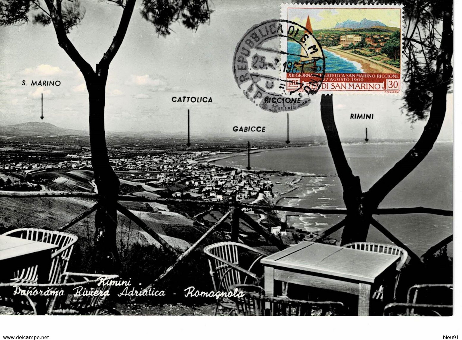 CARTE MAXIMUM SAINT MARIN 1960 International Stamps Exhibition San Marino - Riccione - Cartas & Documentos