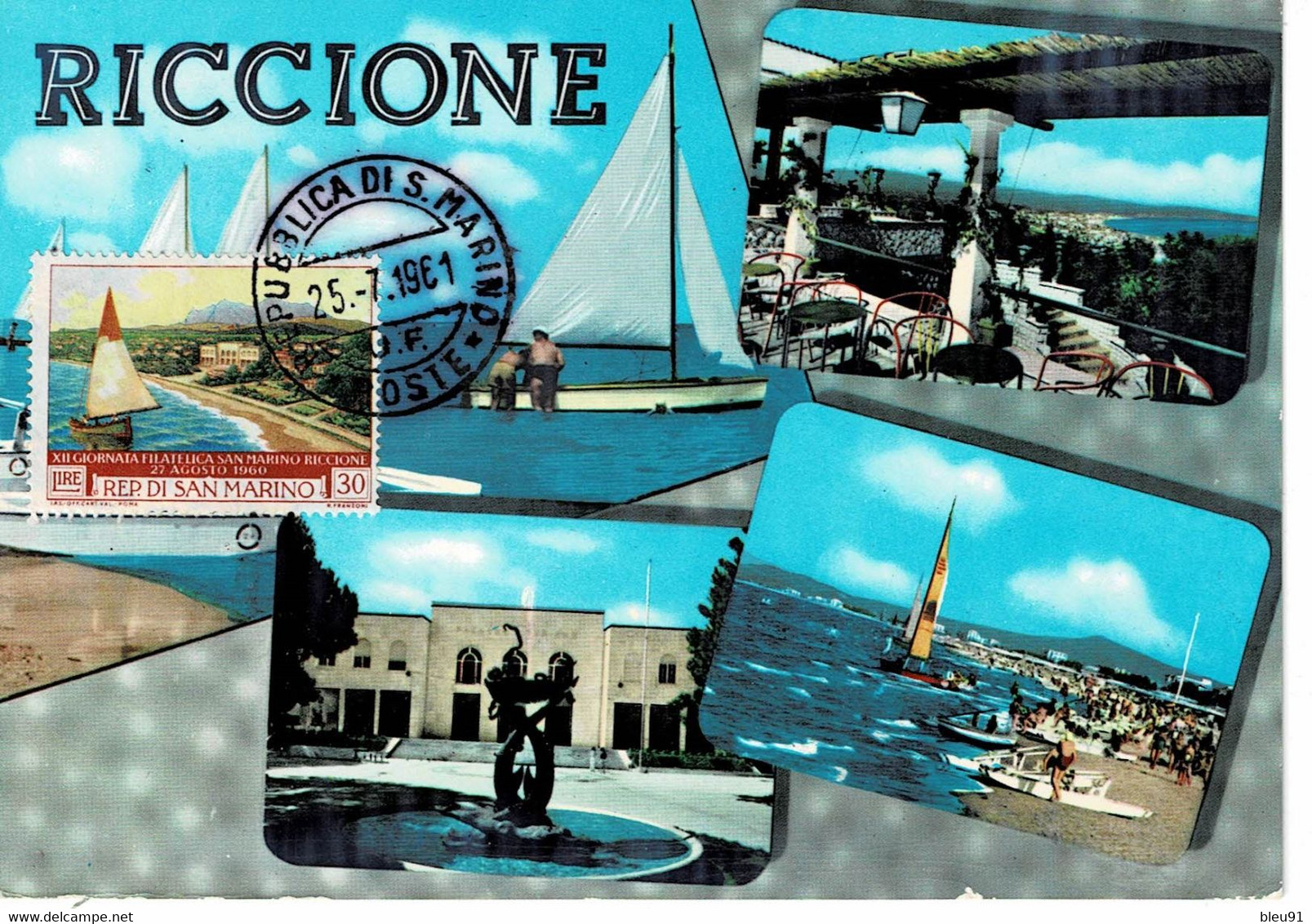 CARTE MAXIMUM SAINT MARIN 1960 International Stamps Exhibition San Marino - Riccione - Brieven En Documenten