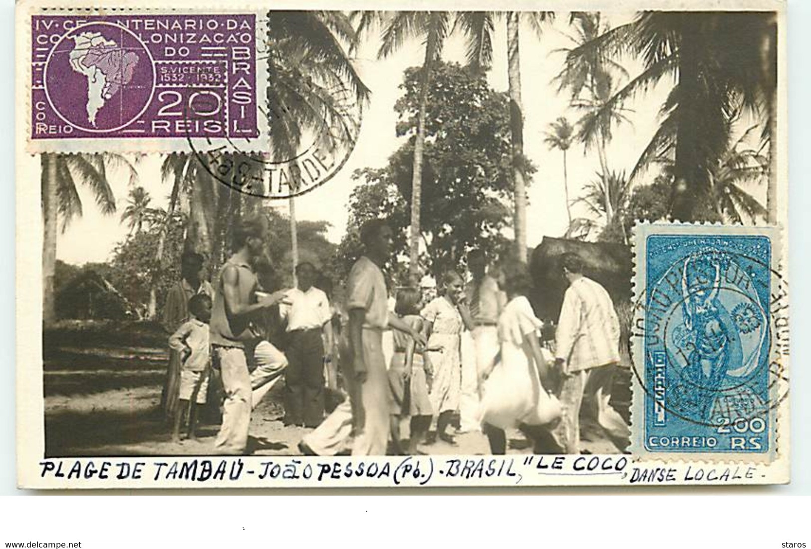 BRESIL - RPPC - Plage De Tambau - Joao Pessoa - Le Coco, Danse Locale - Autres