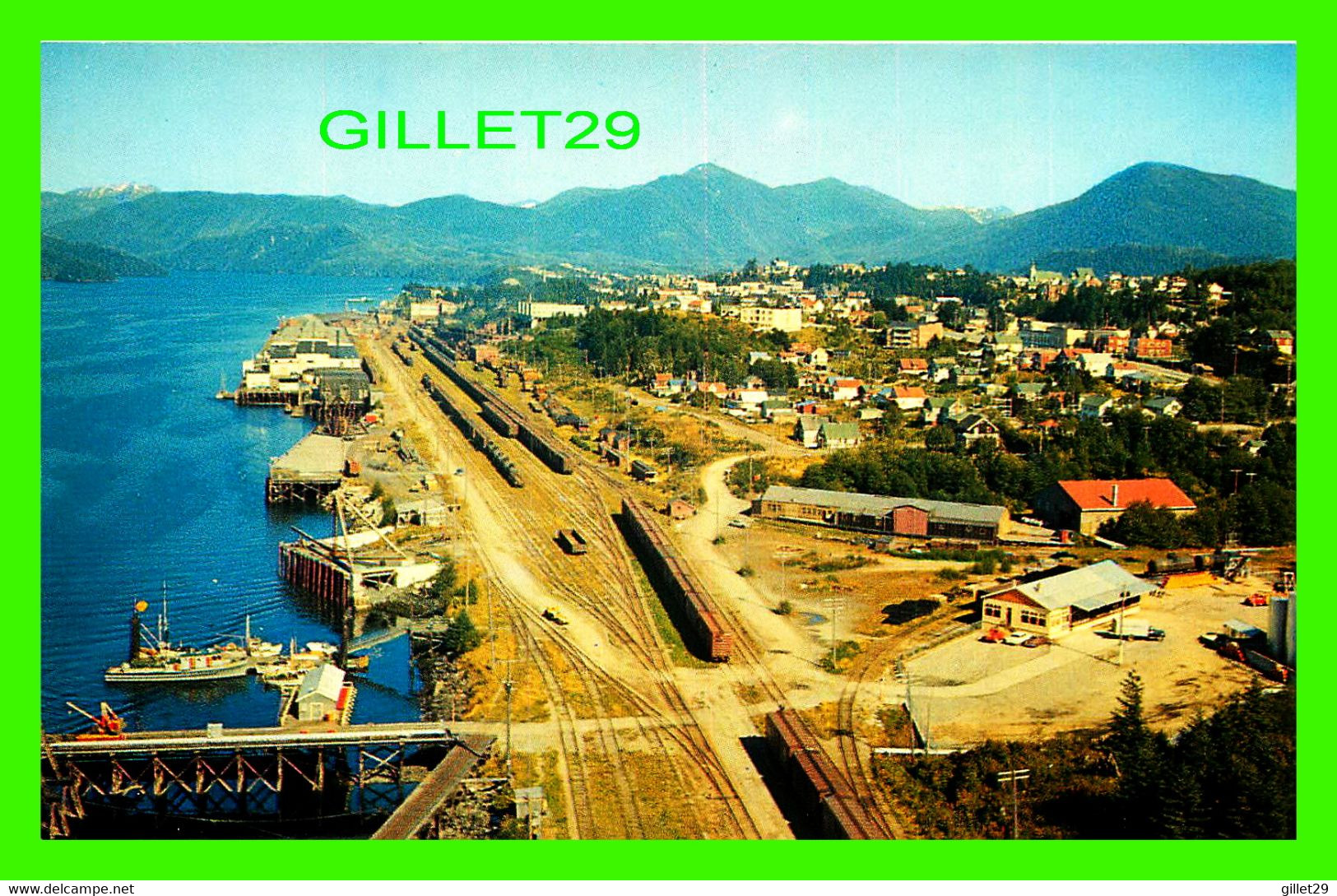 PRINCE RUPERT, BC - VIEW OF THE CITY & THE HARBOUR NORTHERN TERMINUS OF C.N.R. - TAYLORCHROME- WRATHALL'S - - Prince Rupert