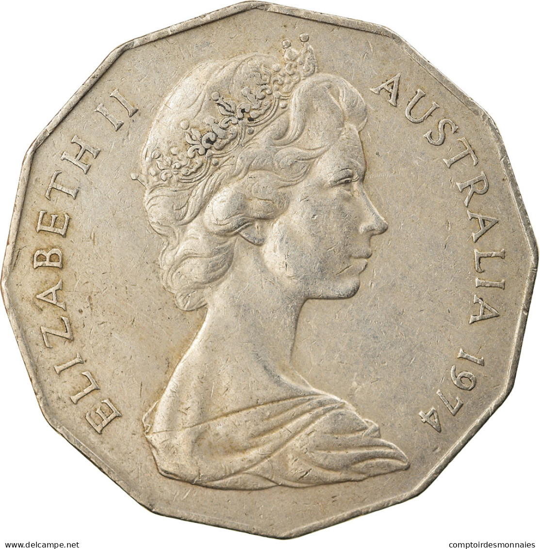 Monnaie, Australie, Elizabeth II, 50 Cents, 1974, TTB, Copper-nickel, KM:68 - 50 Cents