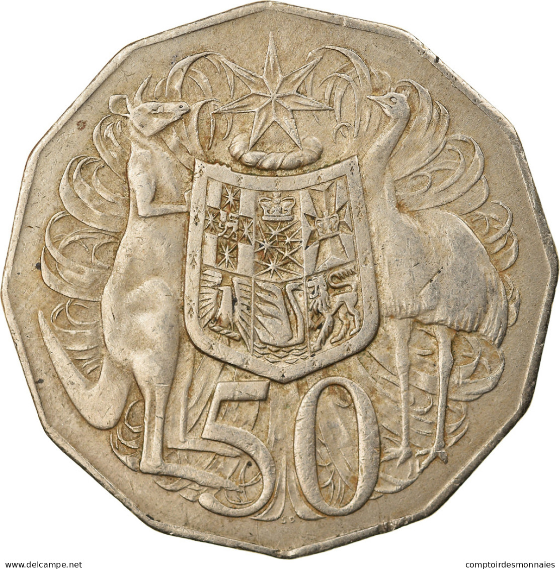 Monnaie, Australie, Elizabeth II, 50 Cents, 1974, TTB, Copper-nickel, KM:68 - 50 Cents