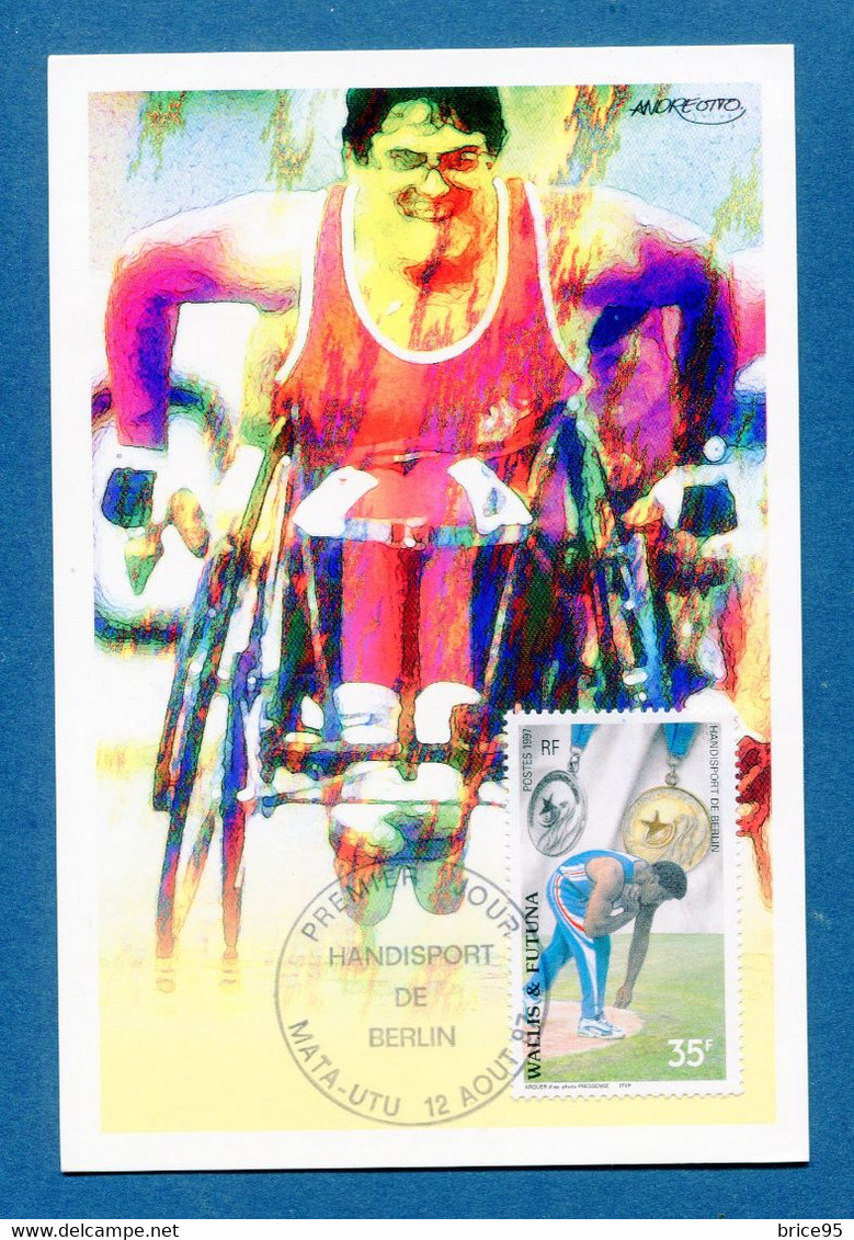 ⭐ Wallis Et Futuna - Carte Maximum - Premier Jour - FDC - Handisport De Berlin - 1997 ⭐ - Cartoline Maximum