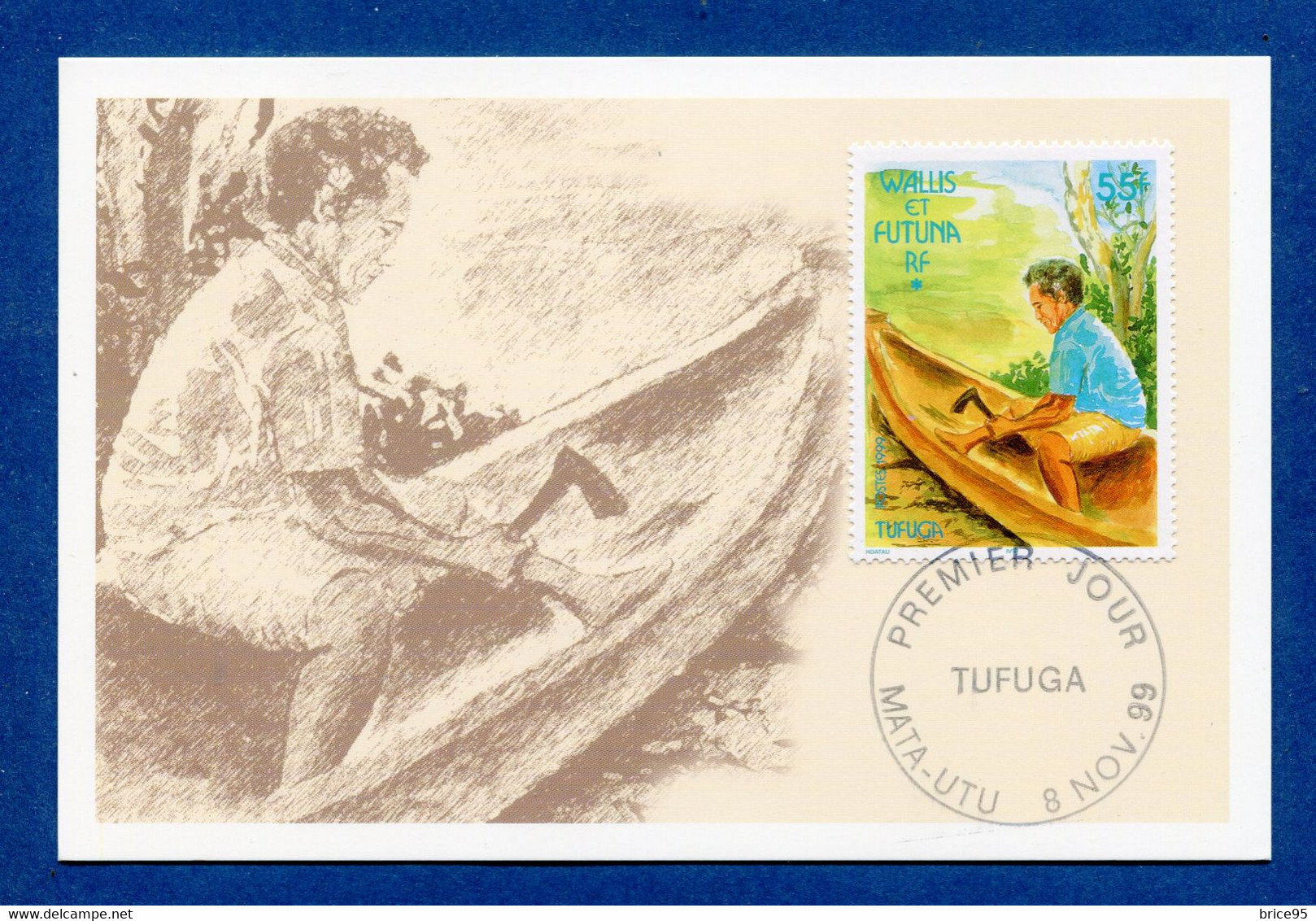 ⭐ Wallis Et Futuna - Carte Maximum - Premier Jour - FDC - Tufuga - 1999 ⭐ - Cartes-maximum