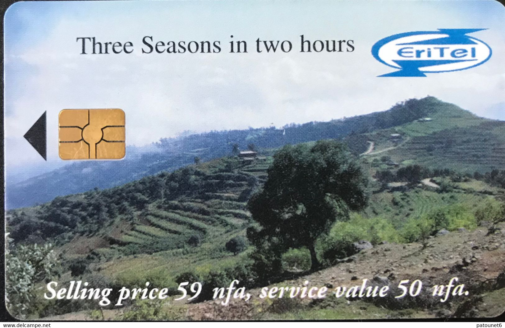 ERYTHREE  -  Phonecard  -  Eritel  - Three Seasons In Two Hours -   50 Nfa - Erythrée