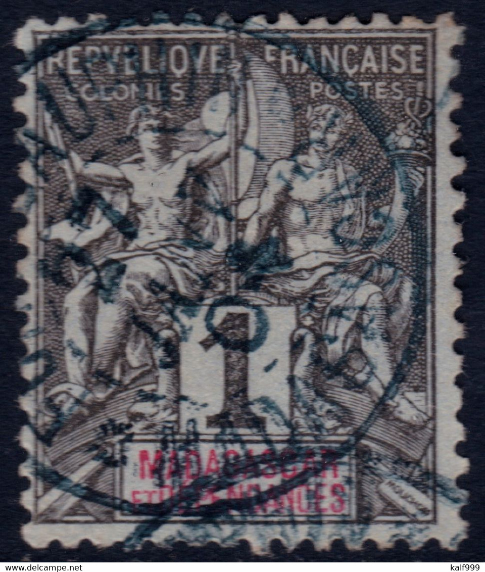 ✔️ Madagascar 1896/1899 - Mouchon Groupé - Cachet FORT-DAUPHIN - Yv. 28 (o) Used Luxe Depart 1 Euro - Usati